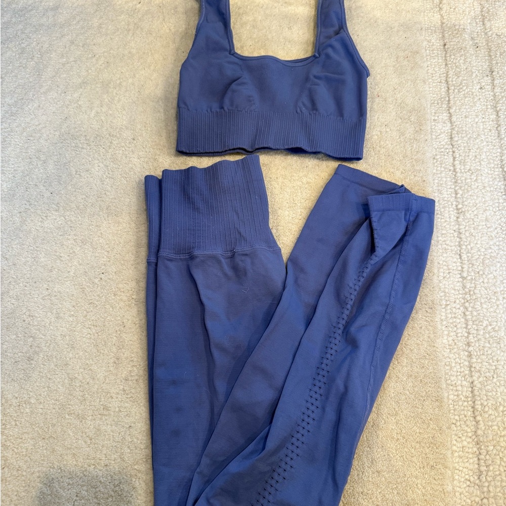 FP Movement by Free People Indigo Sports Bra + Matching Leggings X